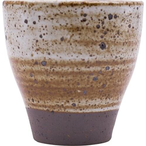 Vintage Coarse Pottery Tea Cup Big Volume 150ml Japanese Style Restaurant Ceramics Water Cup Drinkware Milk Teaware Coffee Mug