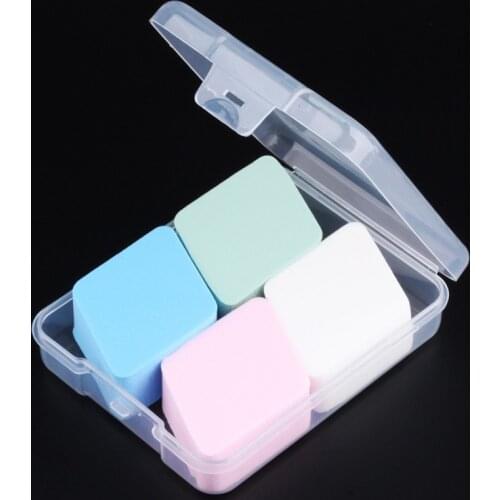 Top Quality Wholesale Cosmetic Storage Box Beauty Egg Soft Puff Storage Box Transparent Makeup Case Cosmetic Container 1pc