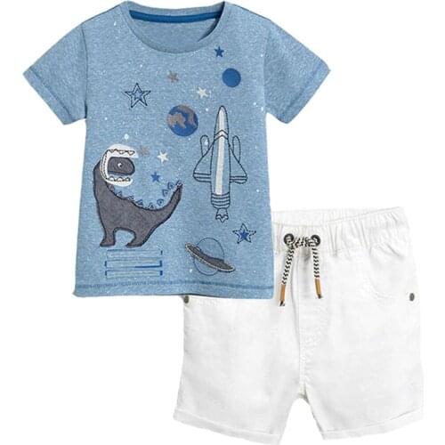 100% Cotton Baby Boys Clothes Sets 2021 Summer Children Suits Kids Short Sleeve T-shirt Pants gym Outfit Infant Boys Sports Sets