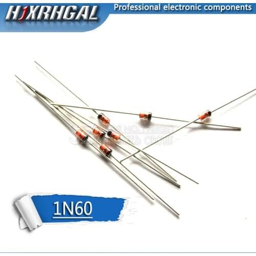 100PCS 1N60 1N60P Schottky Germanium Diode TV Radio FM Detection hjxrhgal