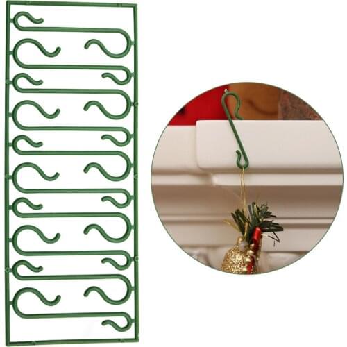 100pcs Plastic Hook Christmas Tree Decorations Hook Christmas Ball Cute Doll Pendant Mini Santa Claus Snowflake Deer