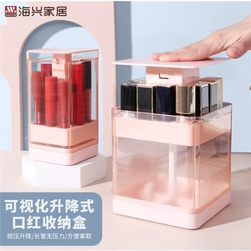 12 Grids Makeup Organizer Storage Box Cosmetic Lipstick Box Case Holder Press To Open Dustproof Boxs for Lipsticks