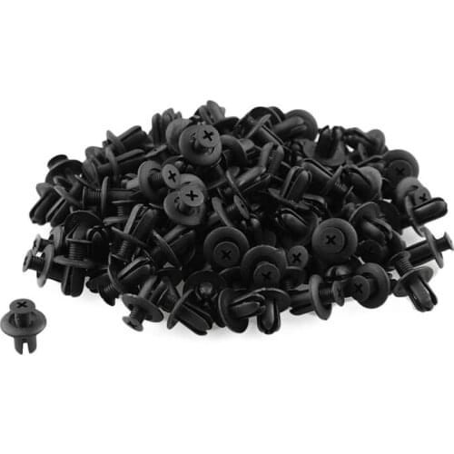 120 X 8mm Car Hole Plastic Rivets Fastener Bumper Push Pin Clips Clip