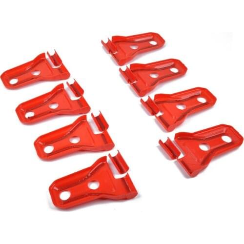 16PCS Car Styling Red Side Door Hinge Cover Trim for Jeep Wrangler JL 2018 2019