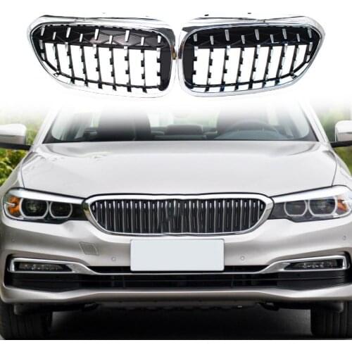 2Pcs Front Kidney Grille Wear-resistant Anti-scratch Electroplating Heat-resistant Bumper Grill 51137390863 51137390864 for BMW