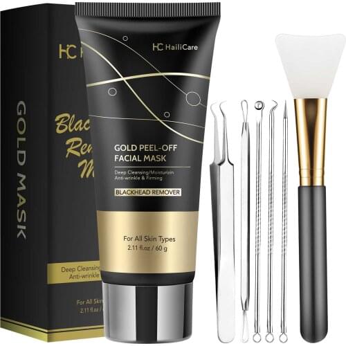 US Stock Gold Collagen Peel Off Mask 24K Gold Facial Mask Anti Aging Wrinkles Lifting Firming Whitening Tear Off Masks Dropship