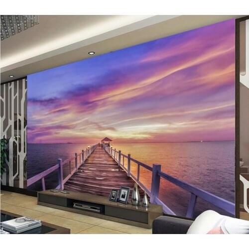 3d customized wallpaper bathroom 3d wallpaper Beach scenery photography mural background wall photo 3d wallpaper