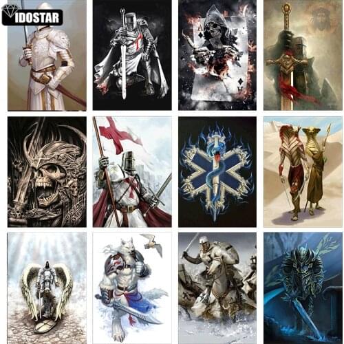 Diy 5d Diamond Painting "Cartoon Crusade Knight" Cross Stitch Square Round Diamond Embroidery Handwork Rhinestone Art