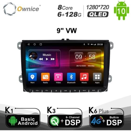 Carplay 6GB+128GB Android 10.0 Car DVD Player For Volkswagen VW Golf Polo Tiguan Passat B7 B6 Skoda Rapid Octavia Stereo Radio