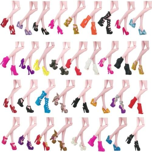 BJDBUS 1 Pair / 5 Pairs Fashion Shoes Boots Sandals High Heels Dress Clothes Accessories for Monster High Doll 10 Inch Doll Toys