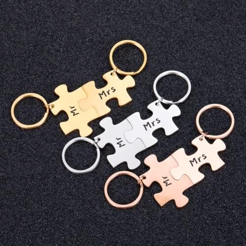 Couple Keychain Gift Key Chain Accessories Cute Car Keychains Wedding Anniversary Valentines Day Gifts for Lover Boyfriend