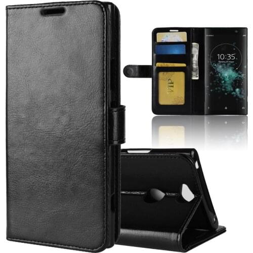 Brand gligle R64 pattern leather wallet case for Sony XA2 Plus case cover protective shell bags