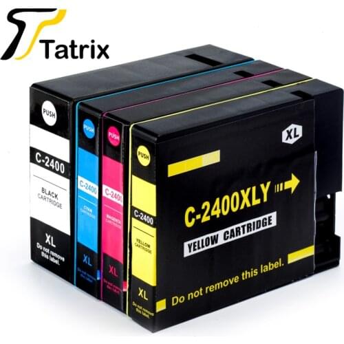 4PK Ink Cartridge For PGI2400 PGI2400XL BK/C/M/Y Pigment With Chip Compatible For Canon MAXIFY iB4040 MB5040 MB5340 Printer