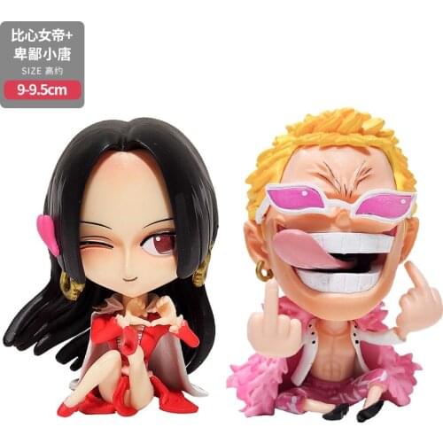 10cm One Piece Figure Toy Dracule Mihawk Jinbe donquixote doflamingo Boa Hancock PVC Action Figure Model Toys