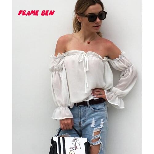 FRAME BEN Womens Chiffon Shirts
