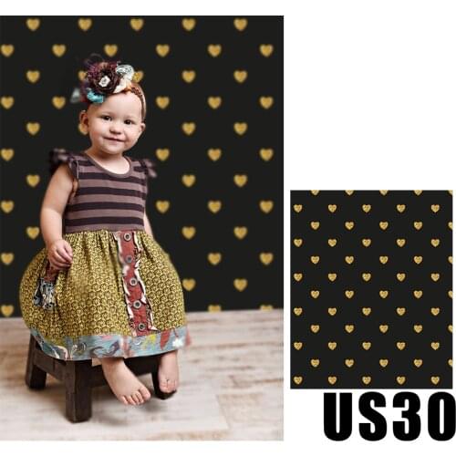 HUAYI Photography Backdrop Valentines Day Love Gold Hearts Photobooth Background Newborns Baby Child Studio Backdrops US-30