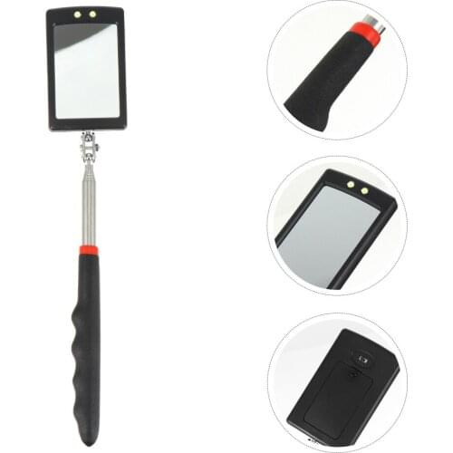 Inspection Tool LED Lighted Telescopic Flexible Stick Swivel Inspection Mirror