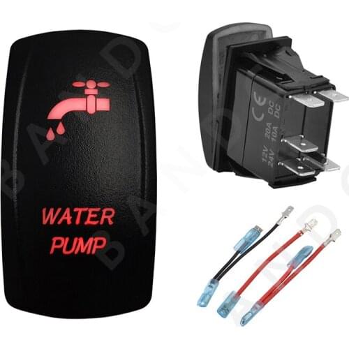 Jumper Wire Set,WATER PUMP Car Boat RV Rocker Switch ON-OFF SPST Waterproof Car Button Dual Blue LED Light Camper Accessories