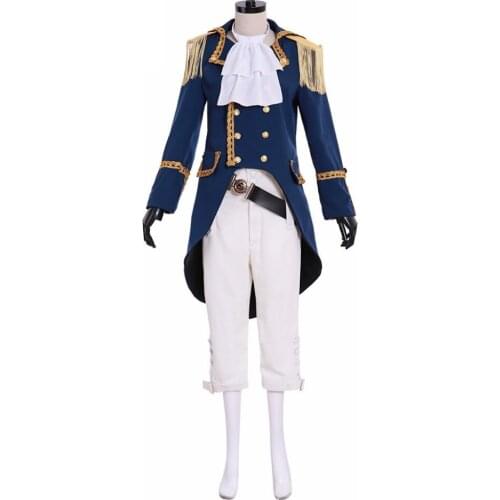 Cosplaydiy Colonial Hamilton Military Cosplay Costume Musical Hamilton Officer Jacket Pants George Washington Uniform Suit