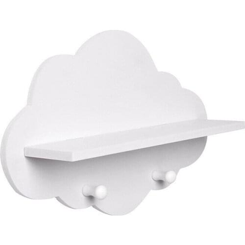 Creative Cloud Shape PVC Storage Organizer Wall Hanging Hooks Floating Shelf Storage Holders Wall Mount Display Racks