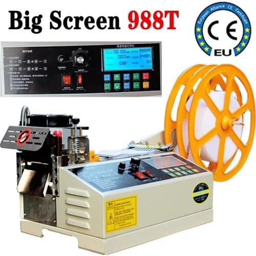 110V/220V Elastic Tape Cutting Machine Automatic Tape Cutting Machine By Computer Hot and Cold Cutting Machine 988T 400W
