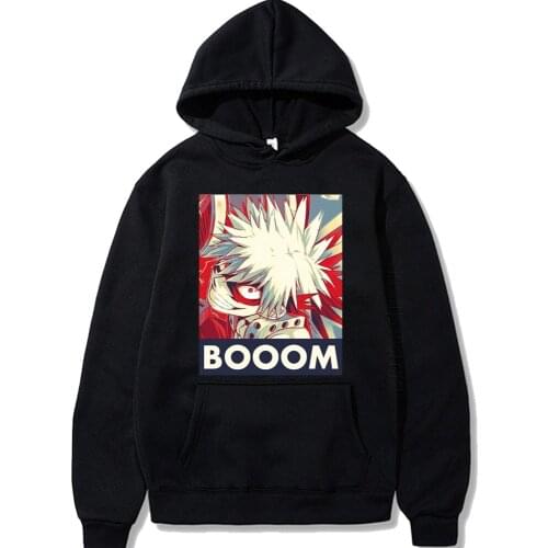 My Hero Academia Katsuki Bakugo Printing Men/Women Hoodie Long Sleeve Crew Neck Fashion Designer Streetwear Cool