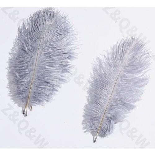 Natural 15-20CM (6-8 inches) ostrich feather dyed gray 10-100PCS costume decoration decoration DIY crafts holiday party