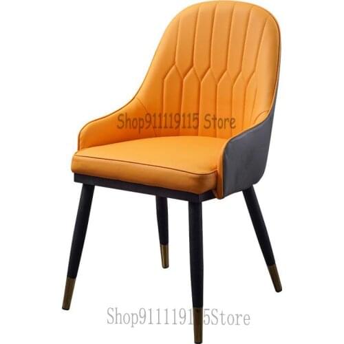 Nordic Dining Chair Light Luxury Household Simple Modern Back Hotel Stool Makeup Book Desk Chair Iron Leisure Table Chair