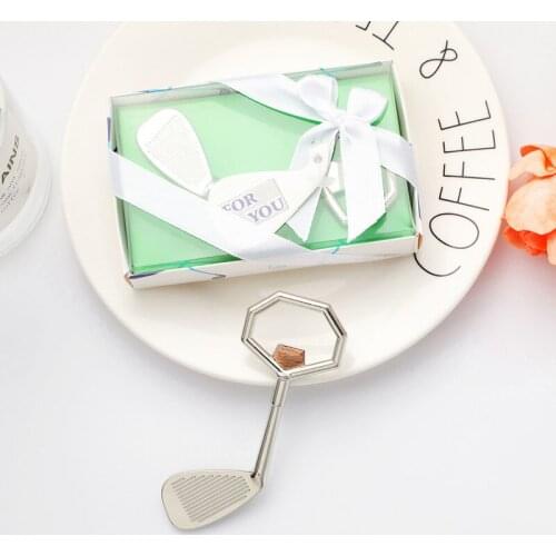 100pcs New Creative Alloy Golf Club Bottle Opener Beer Opener Wedding Gifts Party Favors NO150
