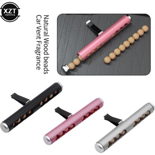 Air Freshener In The Car Wood Beads Aromatherapy Automotive Interior Perfume Car Air Vent Clip Car Diffuser Car Accessories
