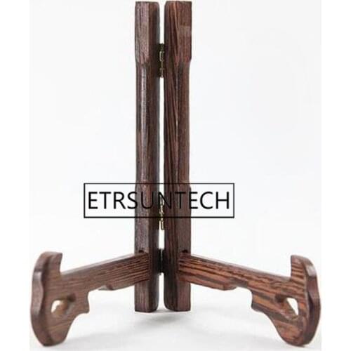 100pcs 3-7 Inch Tall Wood Display Stand Holder Easels For Plates Photos Tea Tray 5 Size Kitchen Dishes Storage Shelves
