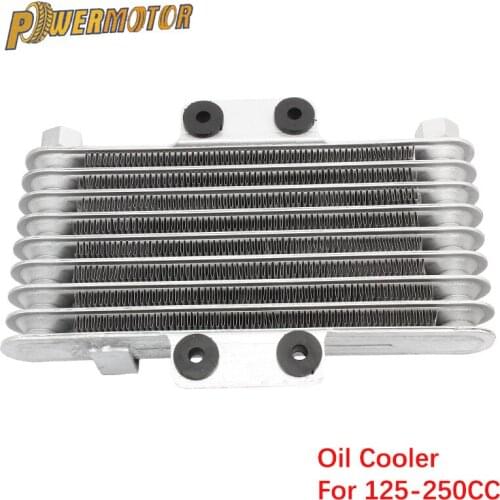 Motorcycle Oil Cooler Oil Engine Radiator Aluminum 125ml Cooling Radiators for 125CC-250CC ATV Pit Dirt Bike