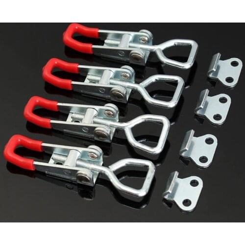 2/4/6 pcs Adjustable Toolbox Case Metal Toggle Latch Catch Clasp Quick Release Clamp Anti-Slip Push Pull Toggle Clamp Tools