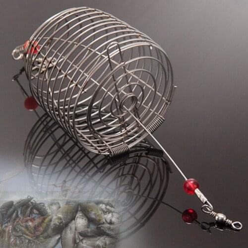 Fishing Bait Trap Cage Feeder Basket Lures Bait Fishing Accessories 5 PCS