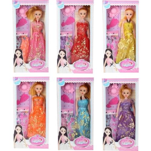 30 Cm BJD Doll Toy Princess Dress Up Doll 1/6 Doll Plastic Body Doll Fashion Doll with Clothes Birthday Gift for Girl Doll Set