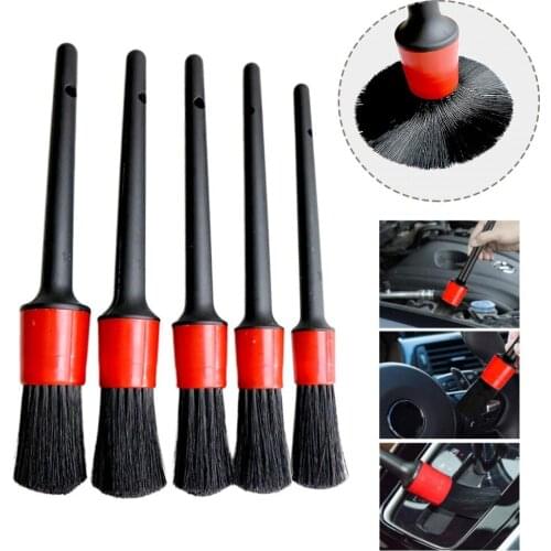 Car Detailing Brushes Cleaning Brush Set For Cleaning Wheels Tire Interior Exterior Leather Air Vents Auto Detail Wheels Tools