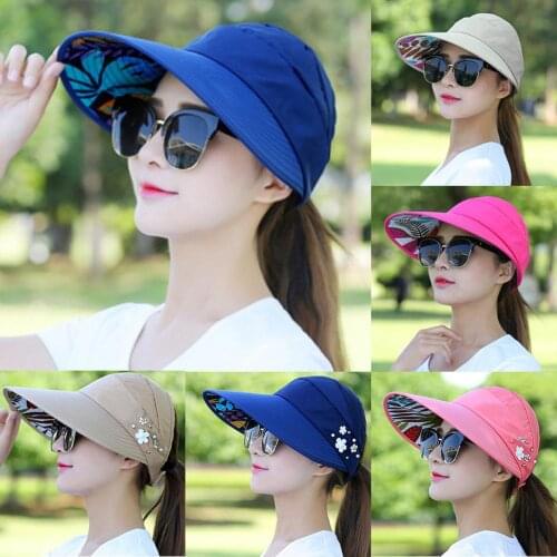 Hat Women autumn casual wild travel UV protection Korean version of the foldable sun protection sun hat visor hat