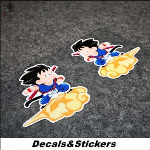 NO.L312 Son Goku Cartoon 3M Reflective Modified Stickers Waterproof Decals Racing Motorcycle Scratches Cover