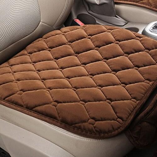 Universal Anti-Slip Car Seat Cover Winter Warm Front Rear Chair Plush Cushion Breathable Protector Mat Pad Auto Accessories
