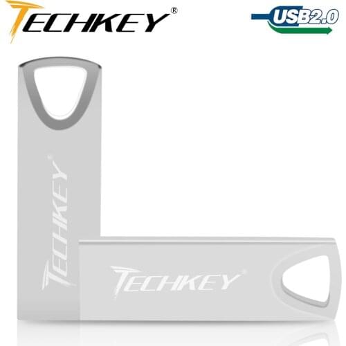 Techkey new USB Flash Drive 32GB Pen Drive 16GB Pendrive 64GB mini metal флешкаFlash drive Memoria cel usb Stick 8GB 4GB U Disk