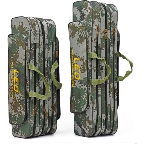 Waterproof Fishing Rod 2/3 Layer Thick Oxford Fishing Bags 80cm 90cm Fishing Pole Tools Storage Bag Large Capacity Pesca Bag