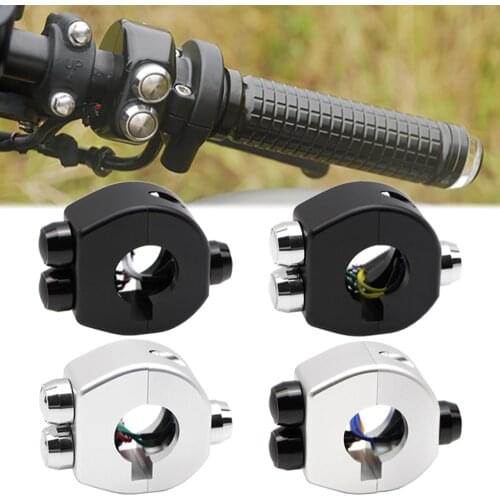 25mm Handlebar Motorcycle Switch Button Latch / Momentary Cnc Aluminum Alloy 12V Universal Cafe Racer Custom