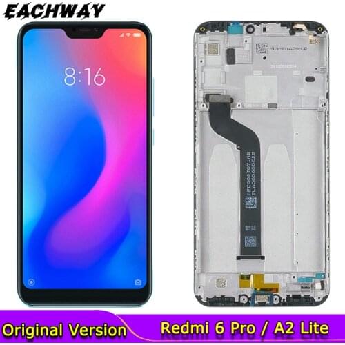 LCD display For Xiaomi Mi A2 Lite 5.84 inch touch screen digitizer assembly For Xiaomi Redmi 6 Pro With Frame Free Ship+Tools