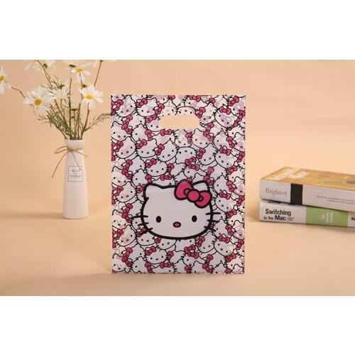 100psc Handbag clothing plastic handbag bag hand bag four finger bag clothing store bag