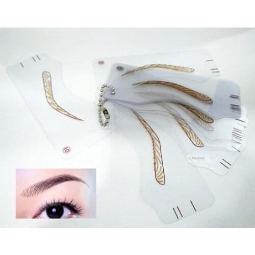 12pcs eyebrow permanent makeup stencil different shape eye Munsu template model Makeup Tool Kit