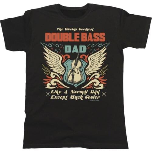 2019 Fashion Summer Style Mens T-Shirt Worlds Greatest DOUBLE BASS Music Gift Fathers Day Funny Tee shirt