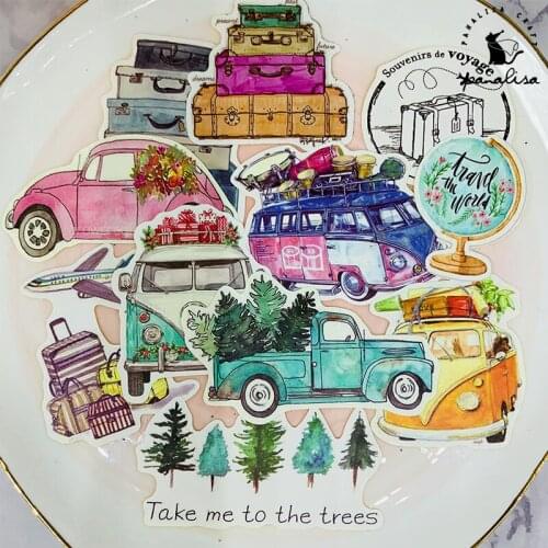 Panalisacraft 24pcs Junk journal Gorgeous journy stickers paper for Scrapbooking Happy Planner/Card Making/ Journal Project