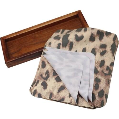 5 High Quality Leopard Print Microfiber Fashion Eyeglasses Cloth For Cleaning Camera Lens And Disinfecting Goggles Cleaning Clot