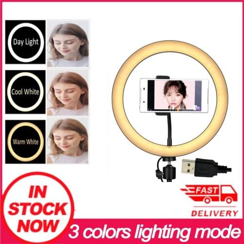8/10/12" Selfie LED Ring Light Cell Phone Holder Desktop Lamp for Live Makeup/Photography LED Camera Selfie Light Ring