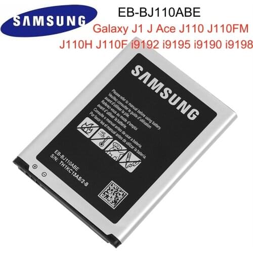 EB-BJ110ABE 1900mAh Original Samsung Battery For Samsung Galaxy J1 J Ace J110 J110FM J110F J110H J110F i9192 i9195 i9190 i9198